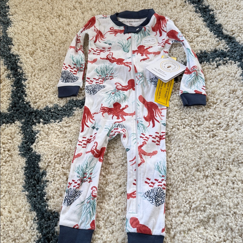 Burts Bees Baby Octopus Onesie Brand New Mrsp 49